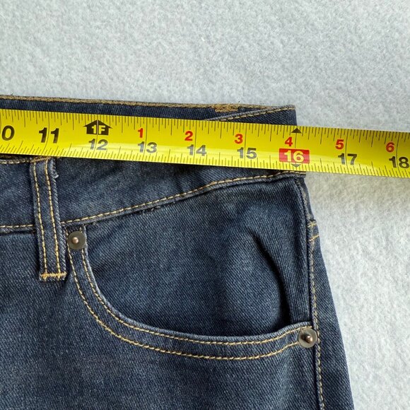 Black Tape Women Maya High Rise Relaxed Flare Stretch Blue Denim Jeans Sz 31 NWT - Picture 8 of 11
